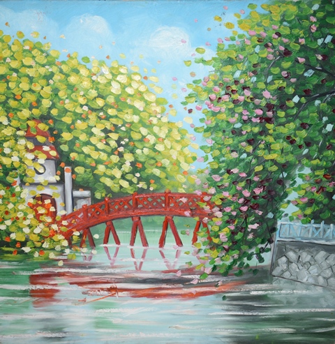 Tranh Sơn Dầu Cầu Thê Húc